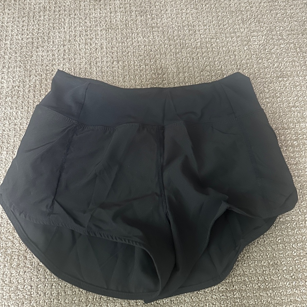 Black Lululemon Speed-Up Shorts